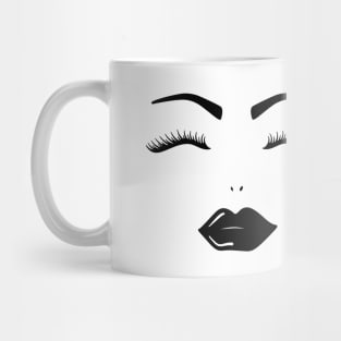 Womens Lips And Lashes Mug